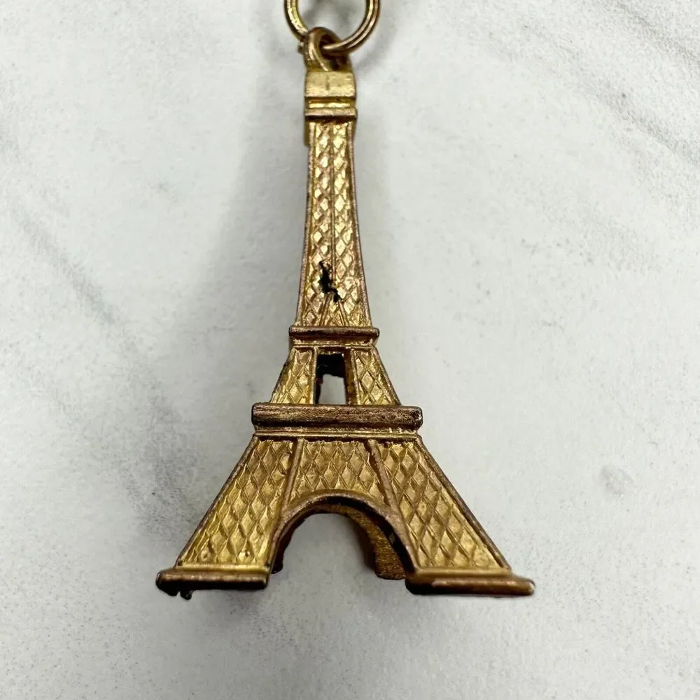 Paris France Eiffel Tower Souvenir Keychain Keyring
